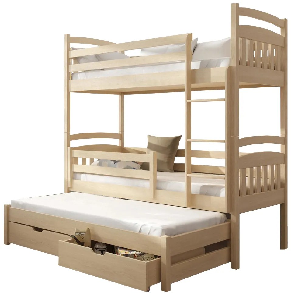 Emeletes gyerekágy 90 cm Annita (fenyő). 615010