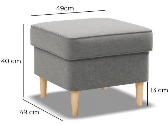 Uszak lábtartó, fonott, szürke