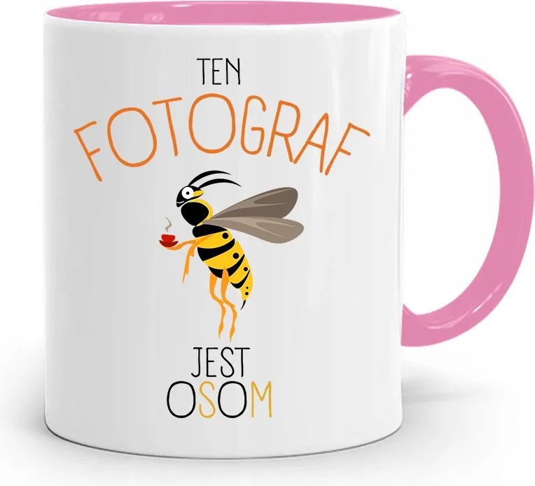Rózsaszín Bögre Fotósnak Ajándék Nyomtatott Fotóval