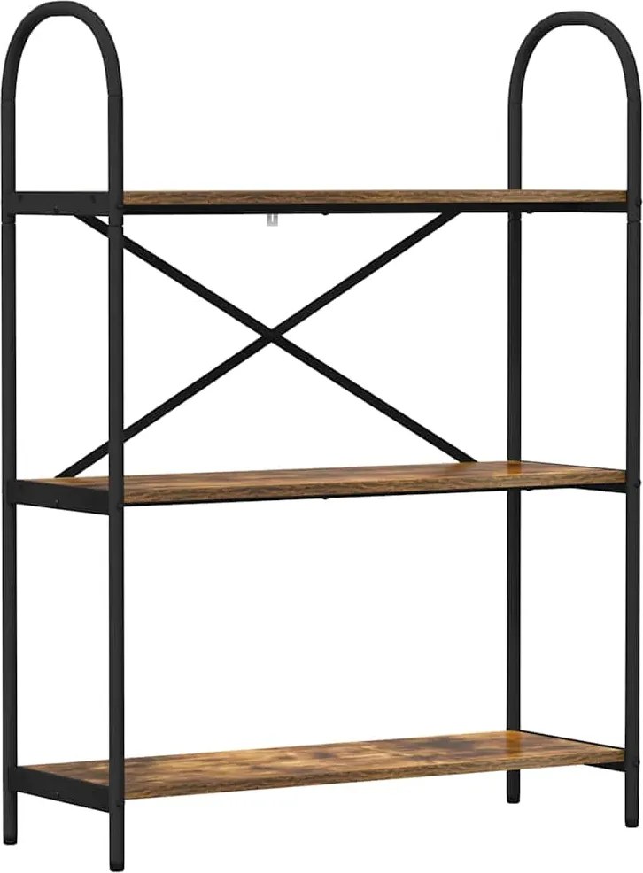 vidaXL Könyvespolc Füstölt tölgy 80 x 30 x 109 cm Faanyag