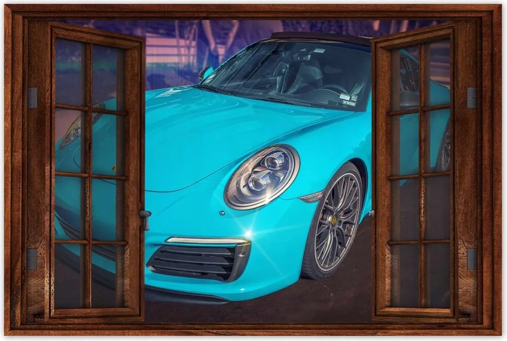Poszter 60x40 Türkiz Porsche Türkiz
