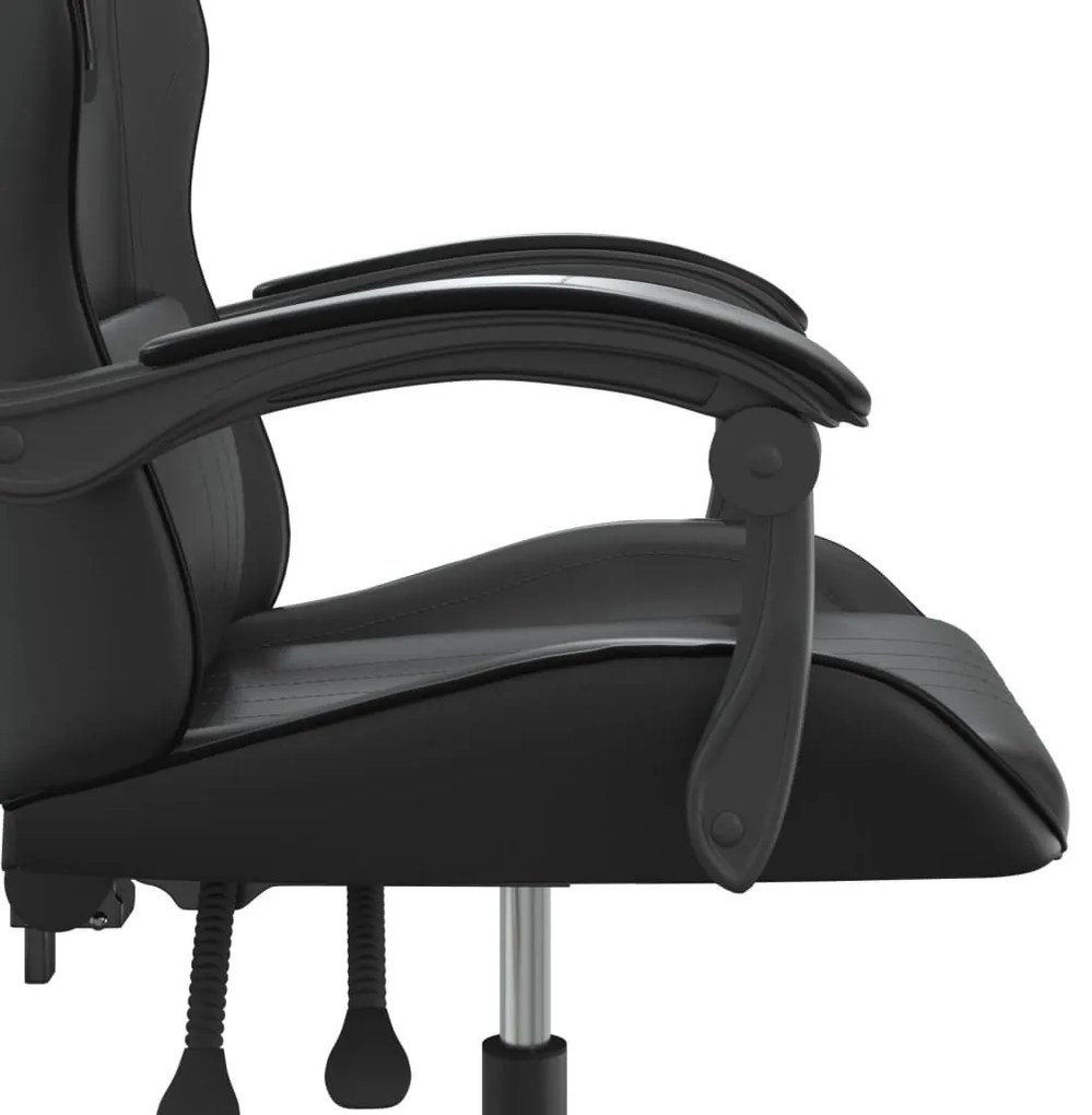 fekete műbőr forgó játékszék