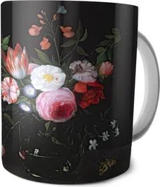 Bögre Tavaszi virágok üvegvázában Jan van Kessel (idősebb)