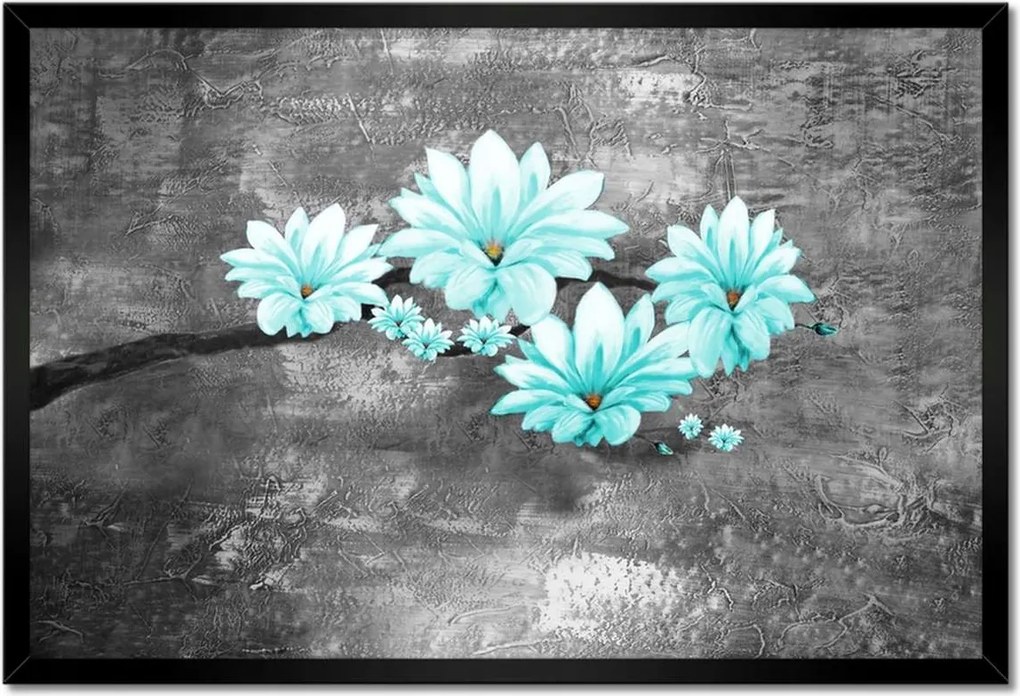 Poszter keretben 60x40 Türkiz magnólia