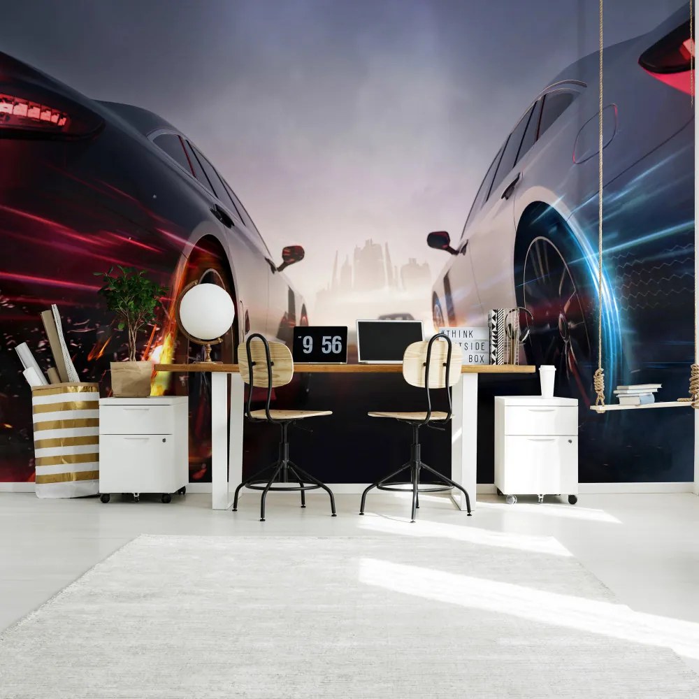 Versenyző autok poszter, fotótapéta Vlies (152,5 x 104 cm)