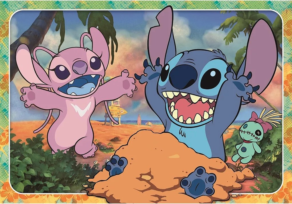 Disney Lilo és Stitch, A csillagkutya Sand 60 db-os maxi puzzle Clementoni