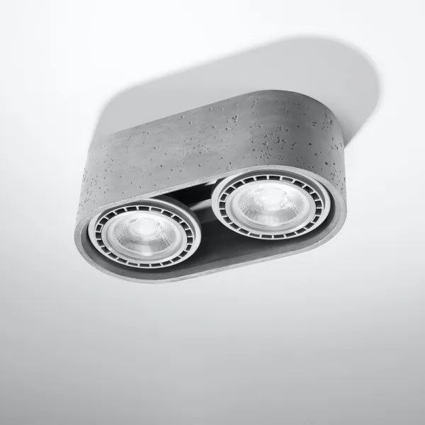 Mennyezeti lámpa BASIC AR111 2xGU10/40W/230V beton