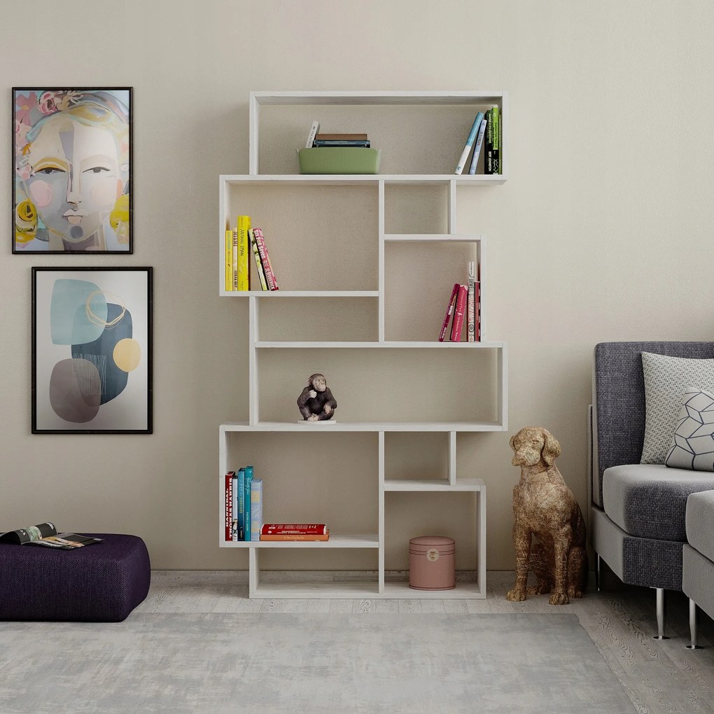 Houseland Karmato könyvespolc antik fehér