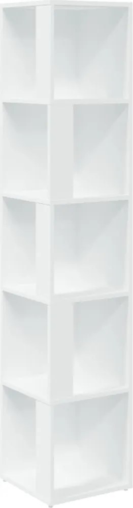 vidaXL fehér szerelt fa sarokszekrény 33 x 33 x 164,5 cm
