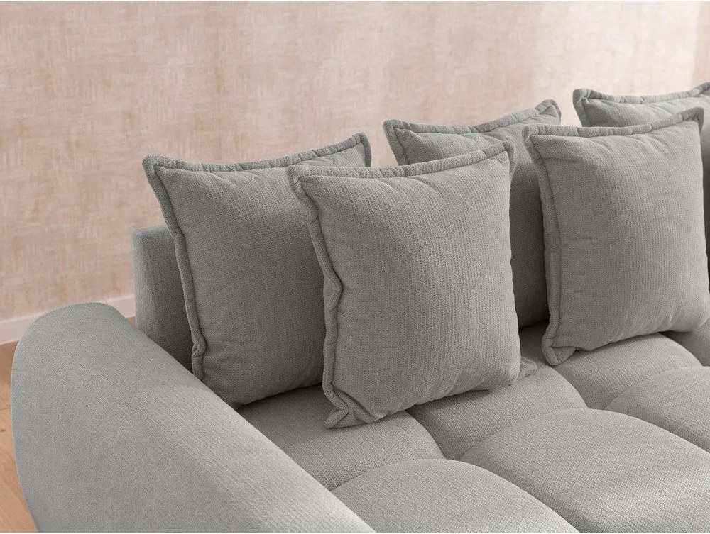 Világosszürke sarokkanapé (bal oldali-heverő résszel) Albane – Ropez