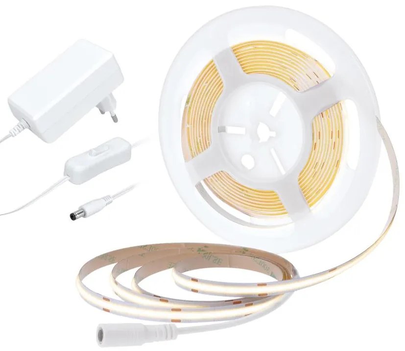 Solight WM59-WW - LED szalag 8W/m, 230V, 3000K, 5m