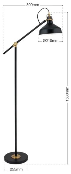 Orion Dimmelhető 12-1192/1 - Állólámpa SCHILLER 1xE27/40W/230V fekete/bronz