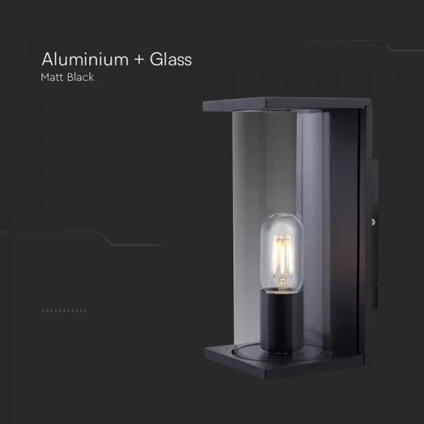 Kültéri fali lámpatest 1x E27/60W/230V IP44 fekete