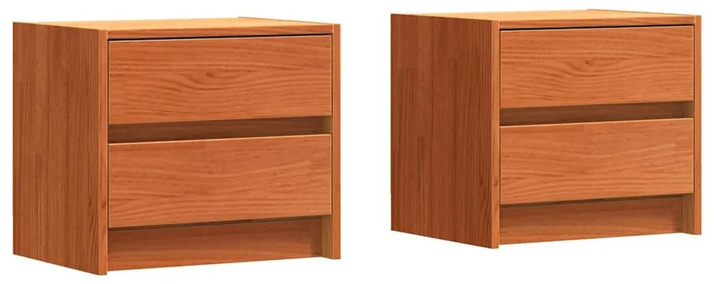 Éjjeliszekrények 2 pcs Faggyú barna 40 x 30.5 x 35.5 cm Fenyőfa