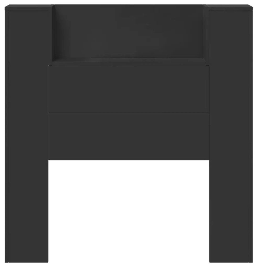 Fejtámla LED -es lámpákkal Fekete 100 x 16,5 x 103,5 cm Faanyag