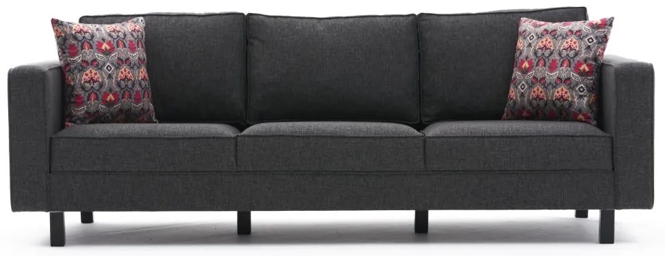 3 személyes kanapé Kale Linen - Antracit