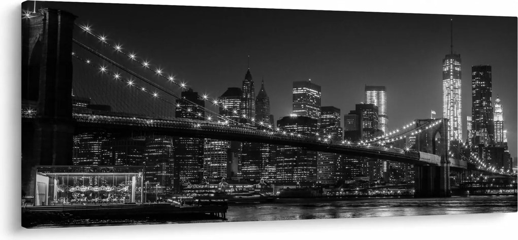 A New York-i Brooklyn-híd képe (120x50 cm)