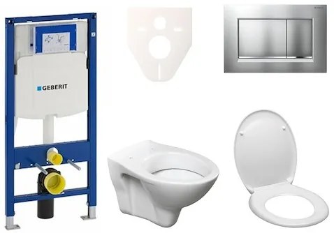 Fali WC szett Geberit előtétfalas szereléshez + Ceramia S-Line Pro WC 111.300.00.5ND7