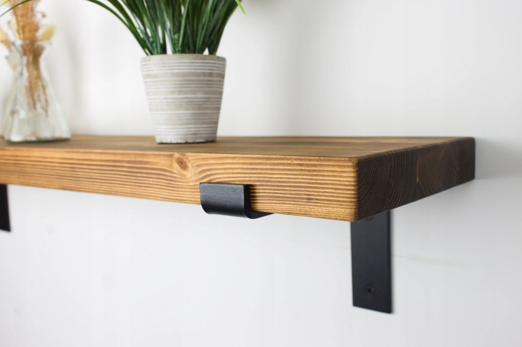 Fenyő polc vastag falra akasztható Loft 50cm x 20cm Industrial