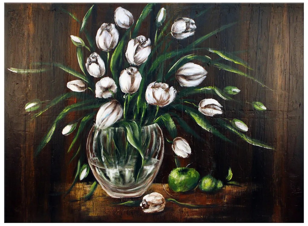 Gario Kézzel festett kép Festet tulipánok Méret: 100 x 70 cm