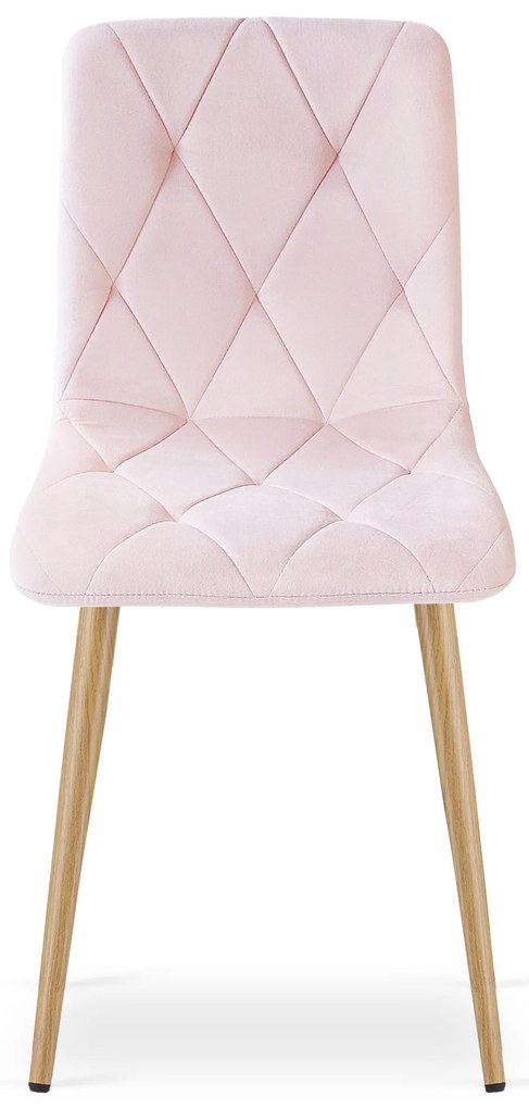 AKCIÓ Világos rózsaszín bársony étkezőszék LIBRA II. osztály