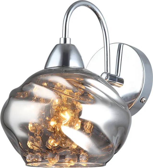 ITALUX MBM-2643-1 RITMO Kristály Fali Lámpa Króm E14 IP20