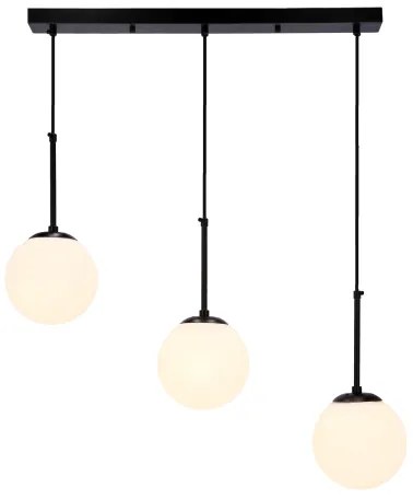 Csillár zsinóron POMPEI 3xE27/40W/230V fekete