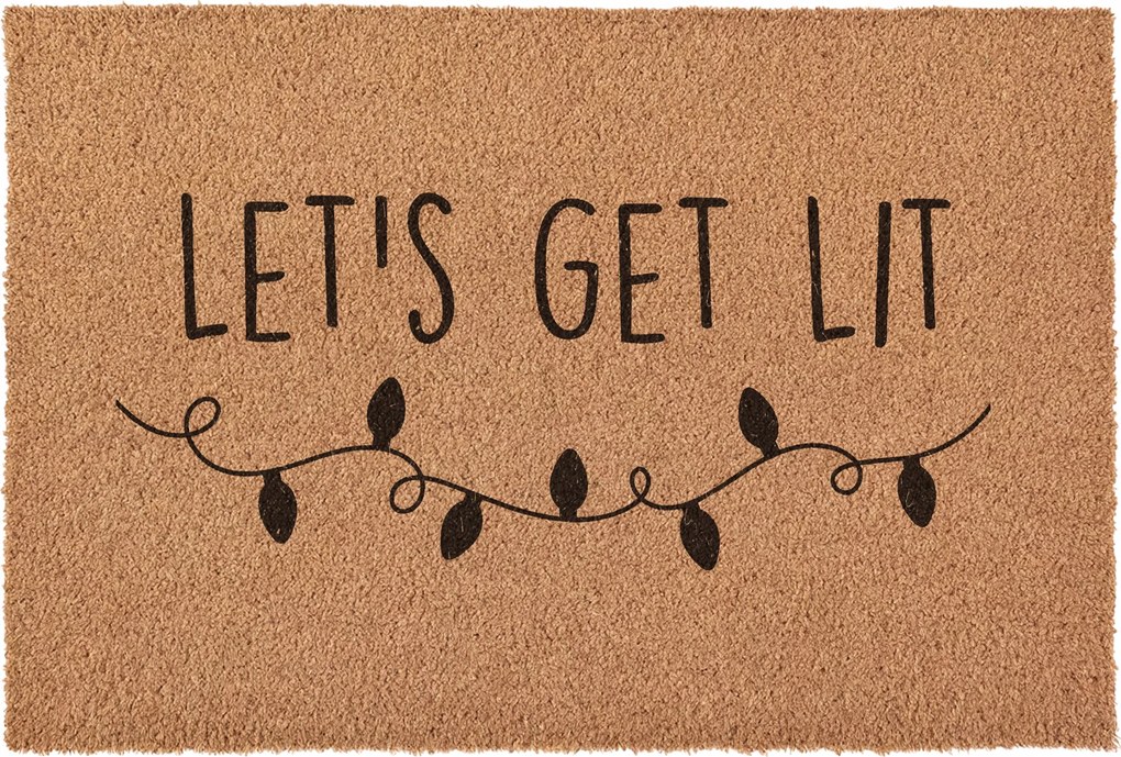 Lábtörlő Let's Get Lit Christmas Karácsonyi kókusz 60x40