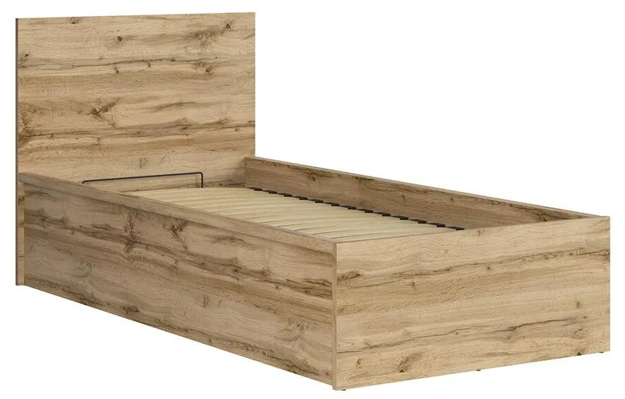 Egyszemélyes ágy 90 cm Tetrix 15 (wotan tölgy) (ágyráccsal) (tárolóhellyel). 1098501