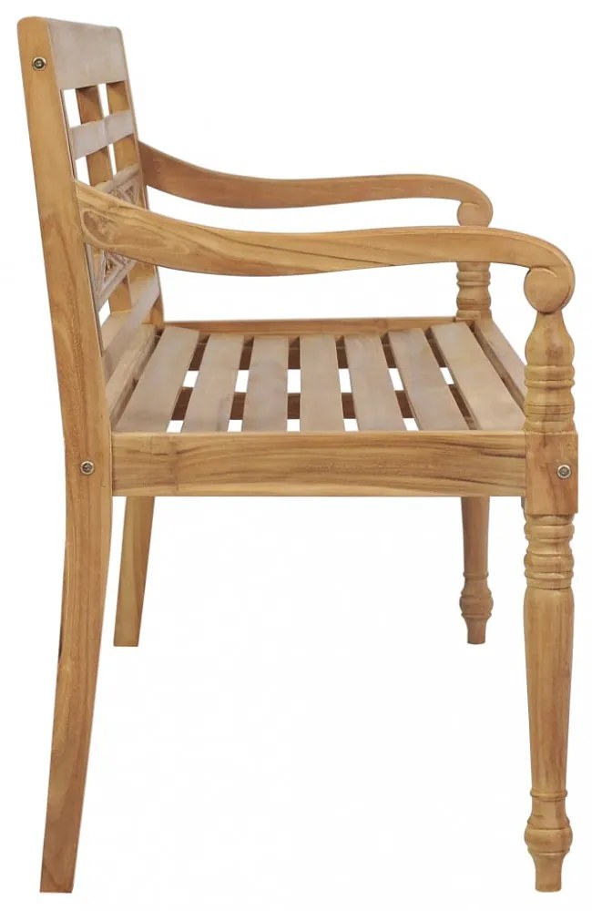 tömör tíkfa Batavia pad kék párnával 120 cm