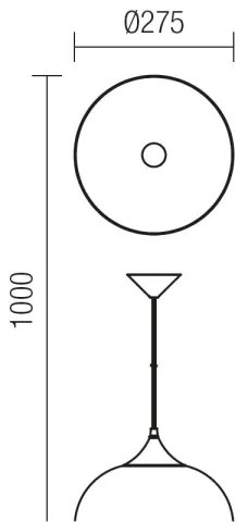 Redo 06-032 - Csillár zsinóron COLINE 1xE27/42W/230V