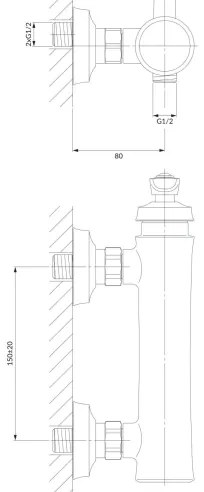 OMNIRES AM5240CR - Zuhanycsap ARMANCE fényezett króm