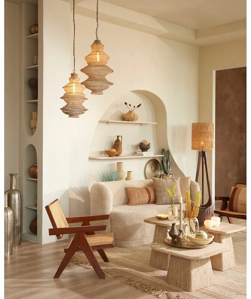 Tárolóasztal kő asztallappal 40x40 cm Kepami – Light &amp; Living