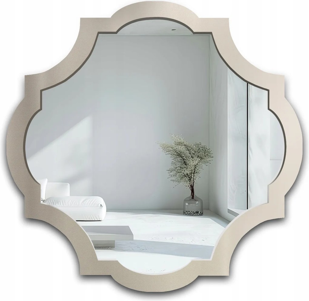 Skarlet retro stílusú fali tükör ezüst Mdf keretben 70x70