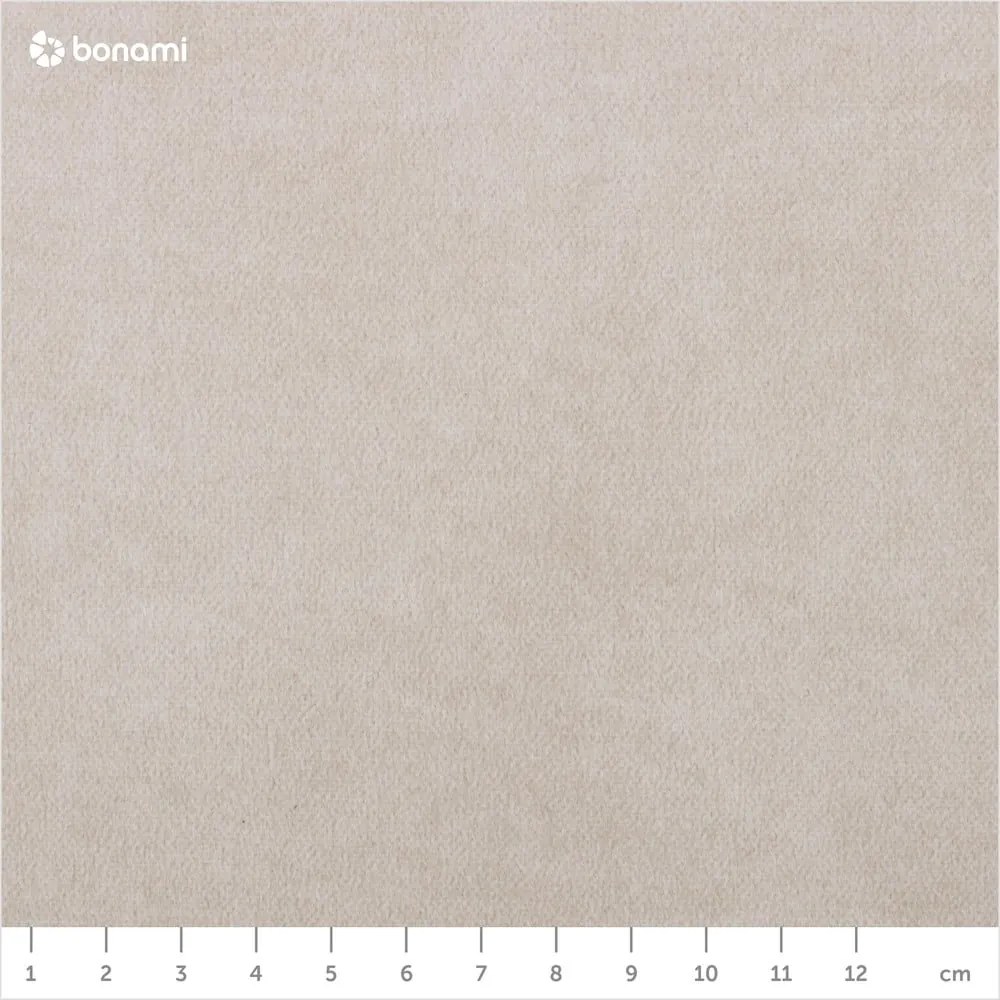 Bézs kárpitozott ágyneműtartós egyszemélyes ágy ágyráccsal 90x200 cm Lena – Ropez