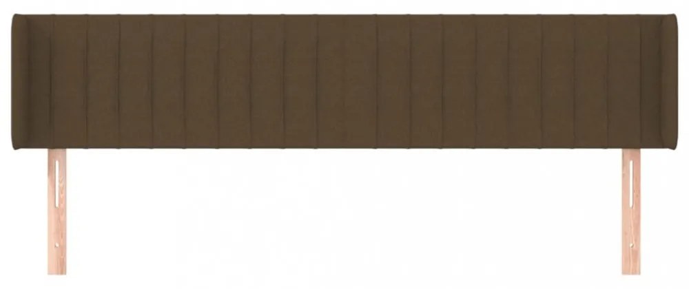 sötétbarna szövet fejtámla 163x16x78/88 cm