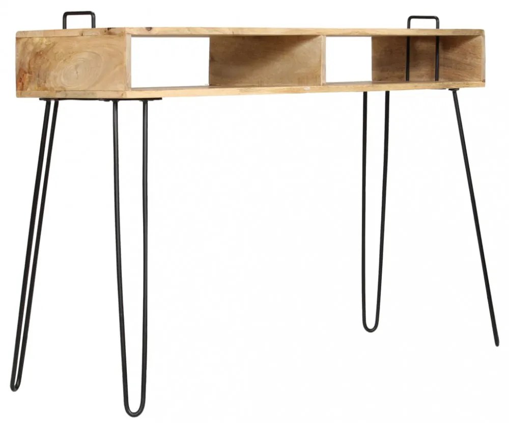 tömör mangófa konzolasztal 115 x 35 x 76 cm