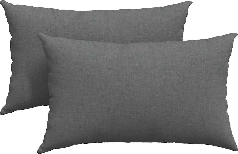 vidaXL Kanapé párnák 2 pcs Sötétszürke 50 x 30 cm szövet