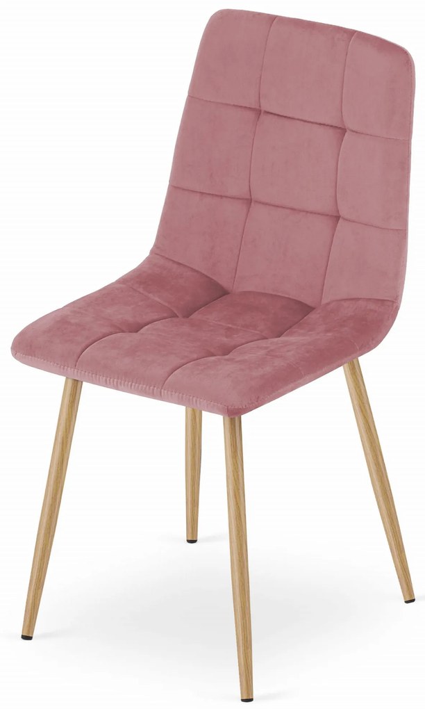 Rózsaszín bársony szék KARA