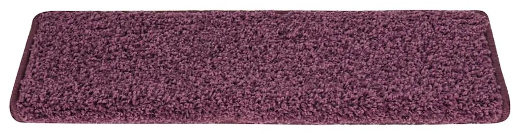 30 db lépcsőszőnyeg, 65 x 21 x 4 cm, sötétlila, téglalap alakú széllel