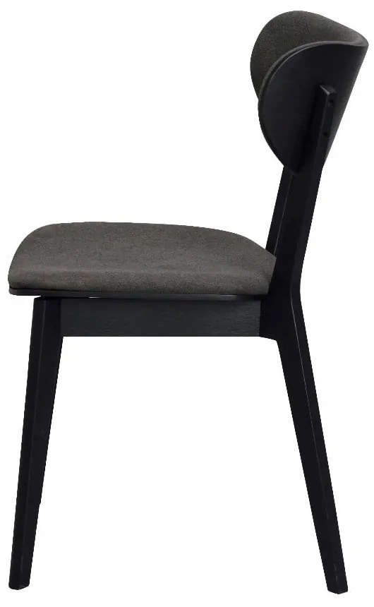 Cato fekete tölgyfa étkezőszék sötétszürke ülőrésszel - Rowico