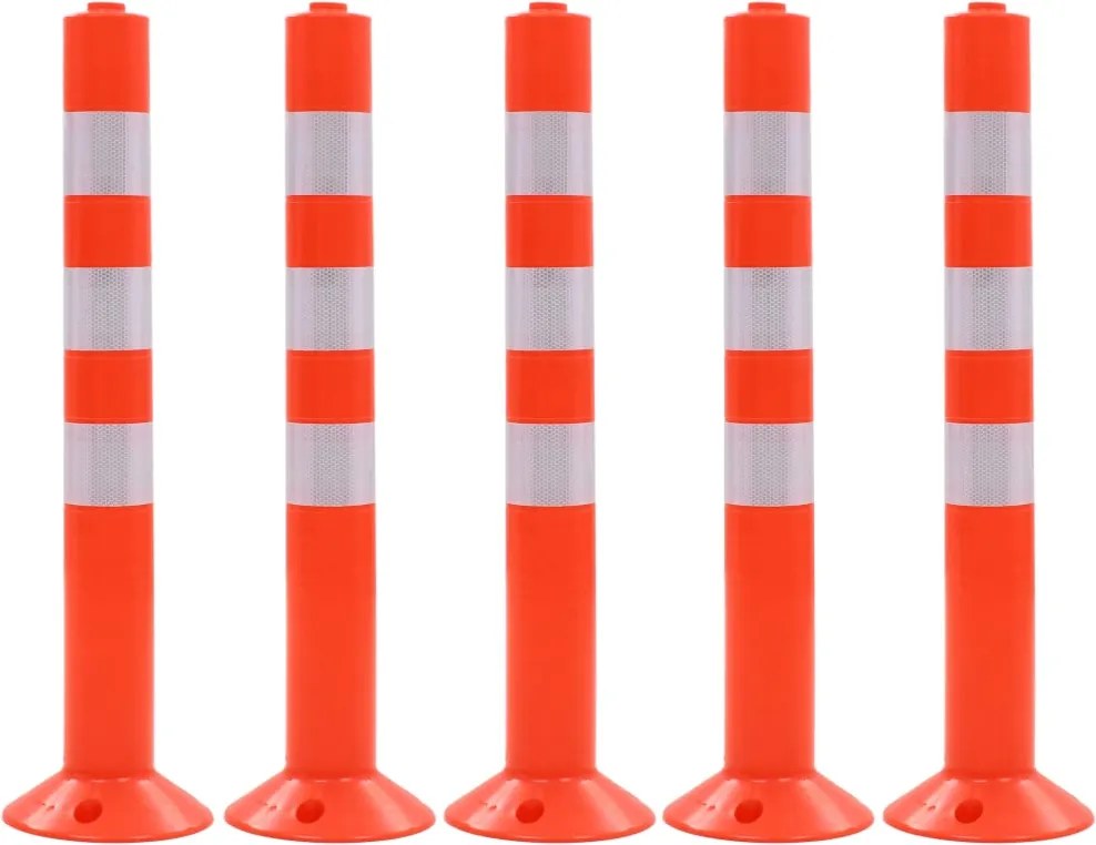 vidaXL 5 db műanyag terelőoszlop 75 cm