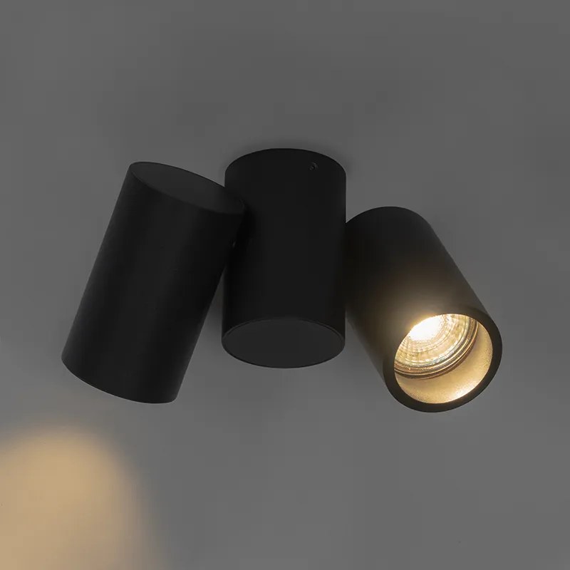 Design spotlámpa fekete kétlámpás állítható - Michael