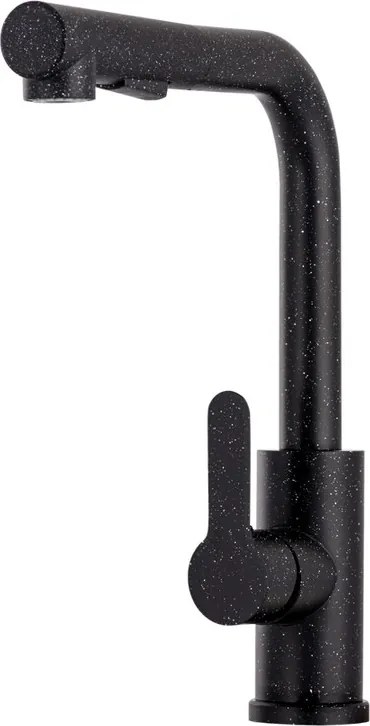 Gamma Side2 Mosogató Csaptelep - Kihúzható zuhanyfej, Szemcsés Fekete
