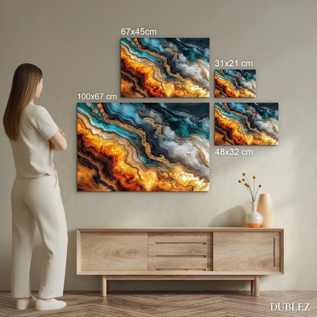 DUBLEZ | Fából készült kép - Kőrétegek