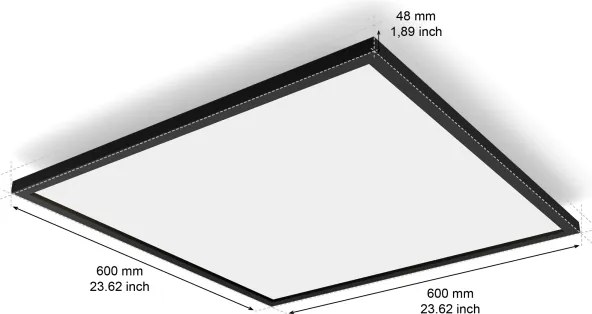 Philips - dimmelhető LED mennyezeti lámpatest Hue AURELLE LED/39W/230V 60x60 cm fekete