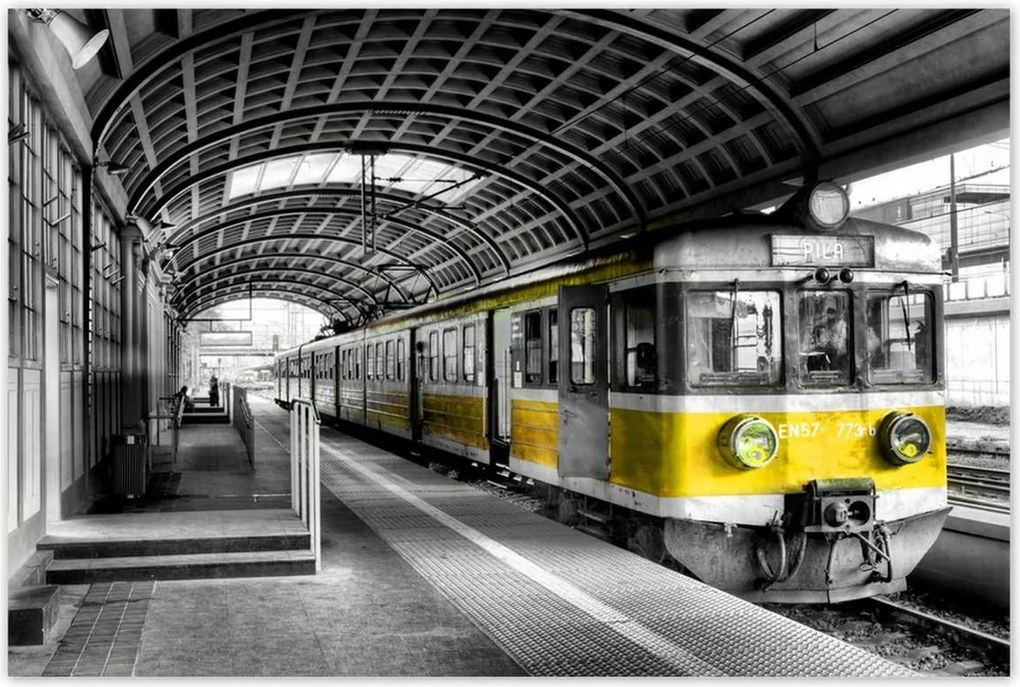 Poszterek 120x80 Sárga vonat