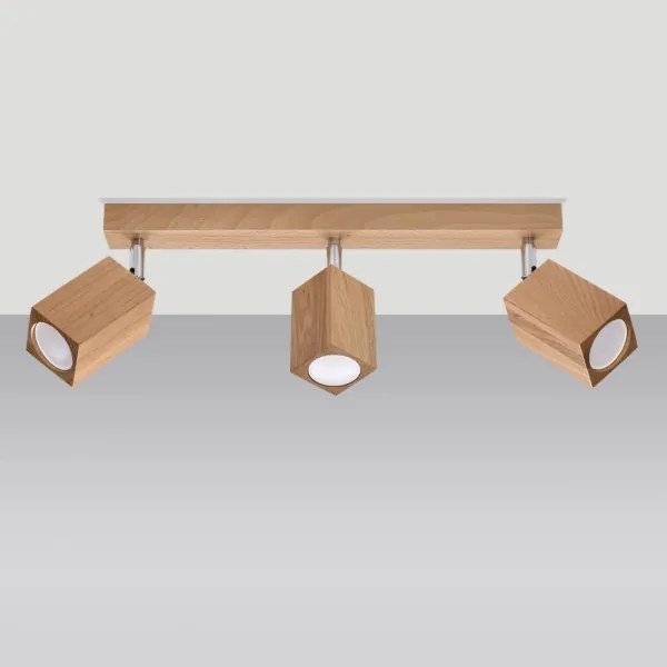 Sollux SL.1037 - Spotlámpa KEKE 3xGU10/40W/230V tölgy