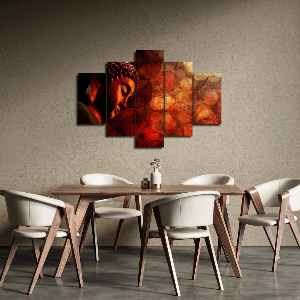 Kép - Buddha piros tónusokkal (150x105 cm)