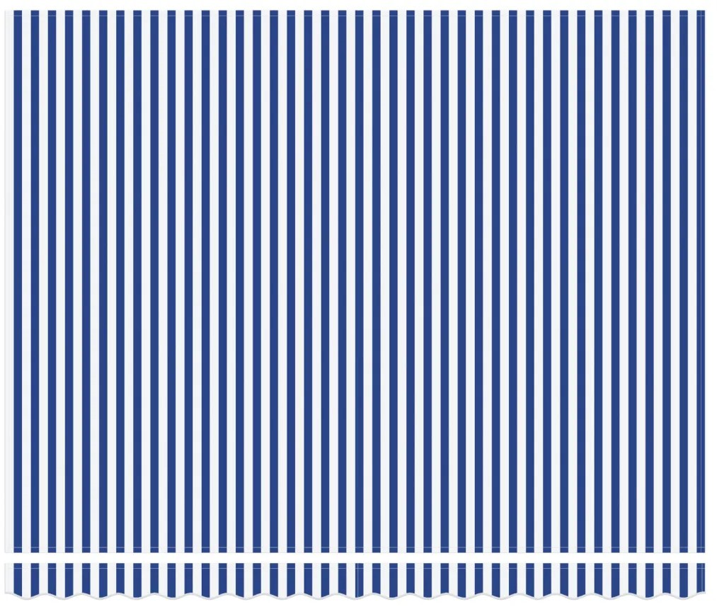 Automatikus Behúzható Napellenző Kék és Fehér 350x250 cm